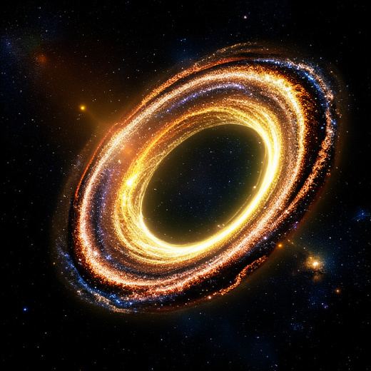 Golden ring galaxy art print