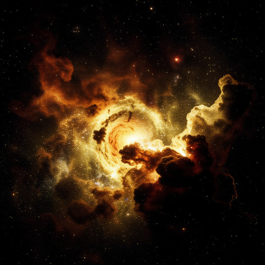 Cosmic rose nebula galaxy art print